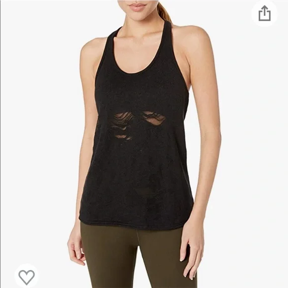 ALO Yoga Tops Alo Yoga Distressed Tank Sz M Poshmark